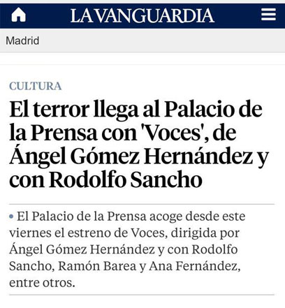 Noticia de Voces en la Vanguardia