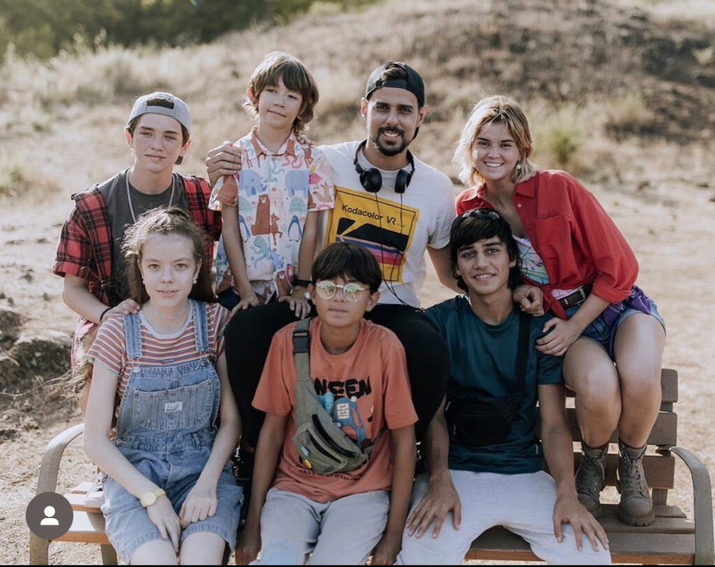 Director Ángel Gómez y actores del hombre del saco